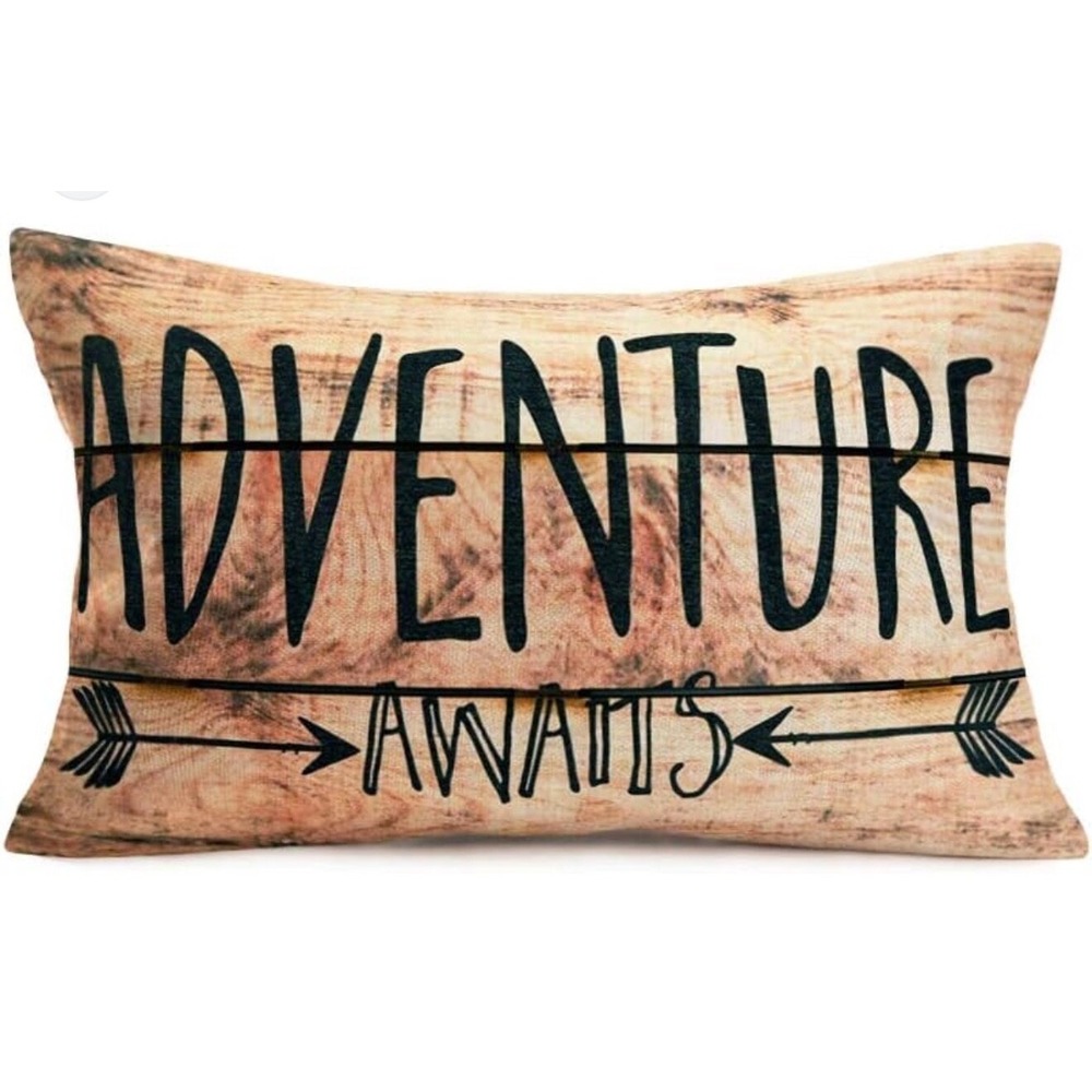 Adventure Awaits- Decorative‎ Lumbar Shams & Pillow Inserts Included 12x20